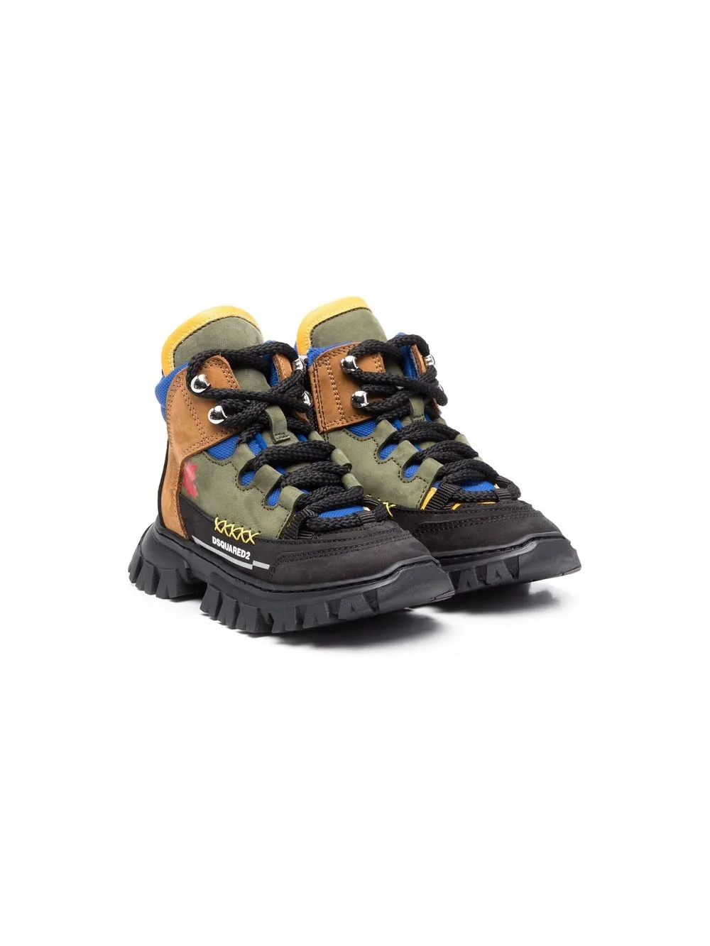 

Dsquared2 Kids botas con cordones y diseño color block - Negro