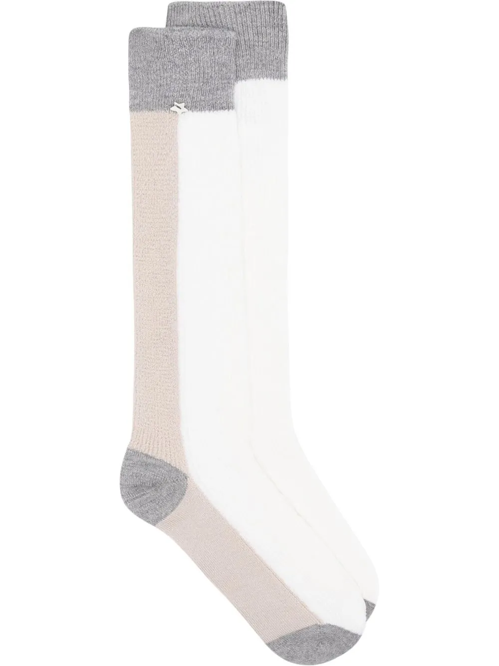 

Lorena Antoniazzi calcetines con parches de estrella - Blanco