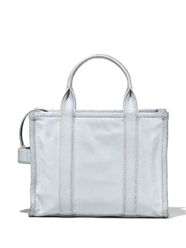 トートバッグ Marc Jacobs The Medium Tote Bag' Grey Shoulder Bag Marc Jacobs The Leather Medium Tote Bag - Wolf Grey