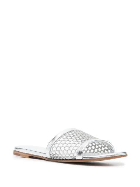 Gianvito Rossi perforated-strap Flat Slides - Farfetch