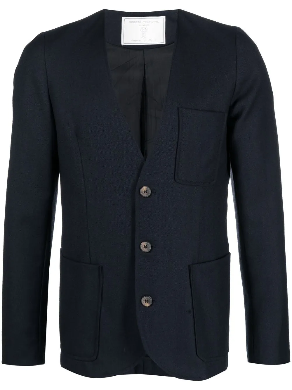 

Société Anonyme pocketed wool jacket - Blue