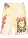 MARKET logo-print tie-dye track shorts - Yellow