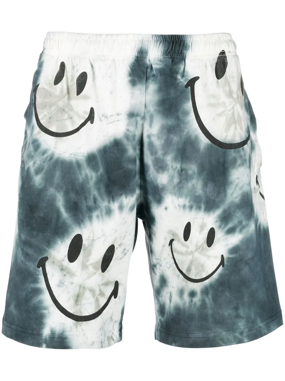 

MARKET smiley-print track shorts - Black