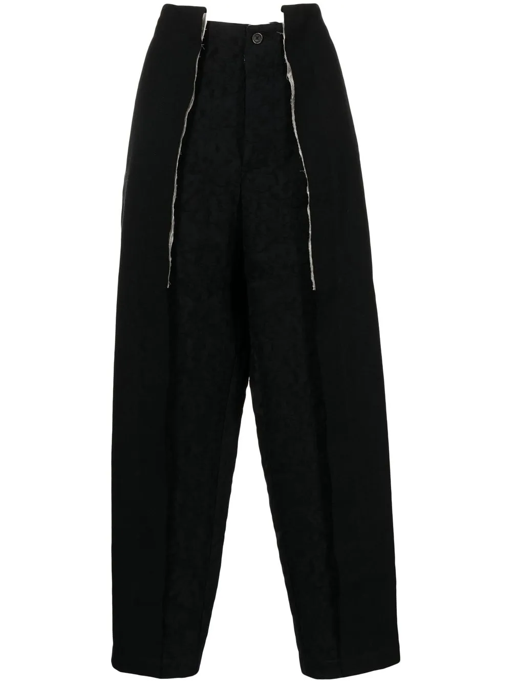 

Uma Wang raw-cut patterned-jacquard trousers - Black