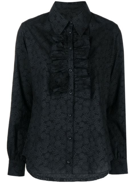 Uma Wang ruffle-detail cotton shirt