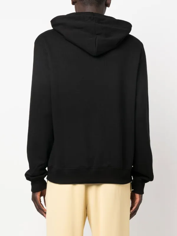 【関税込み】Lanvin ブラック ロゴパッチ フーディ Lanvin embroidered-logo pouch-pocket Hoodie | Black | FARFETCH