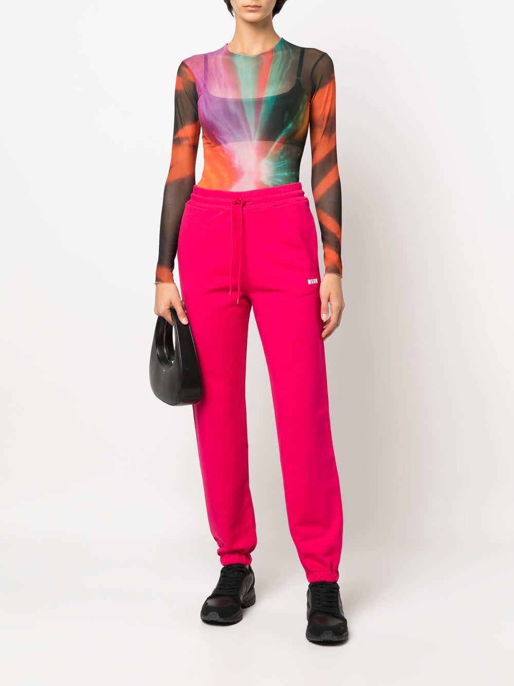 MSGM Trainingsbroek met logoprint - Roze