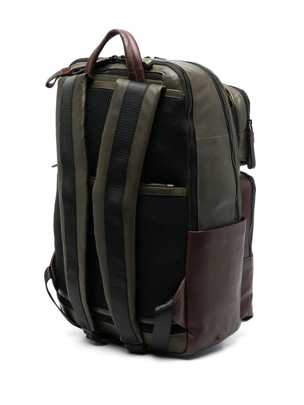  Piquadro Rucksack Mit Logo Schild   Grün 