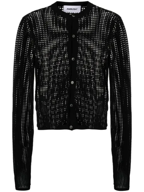 AMBUSH slim open-knit buttoned cardigan