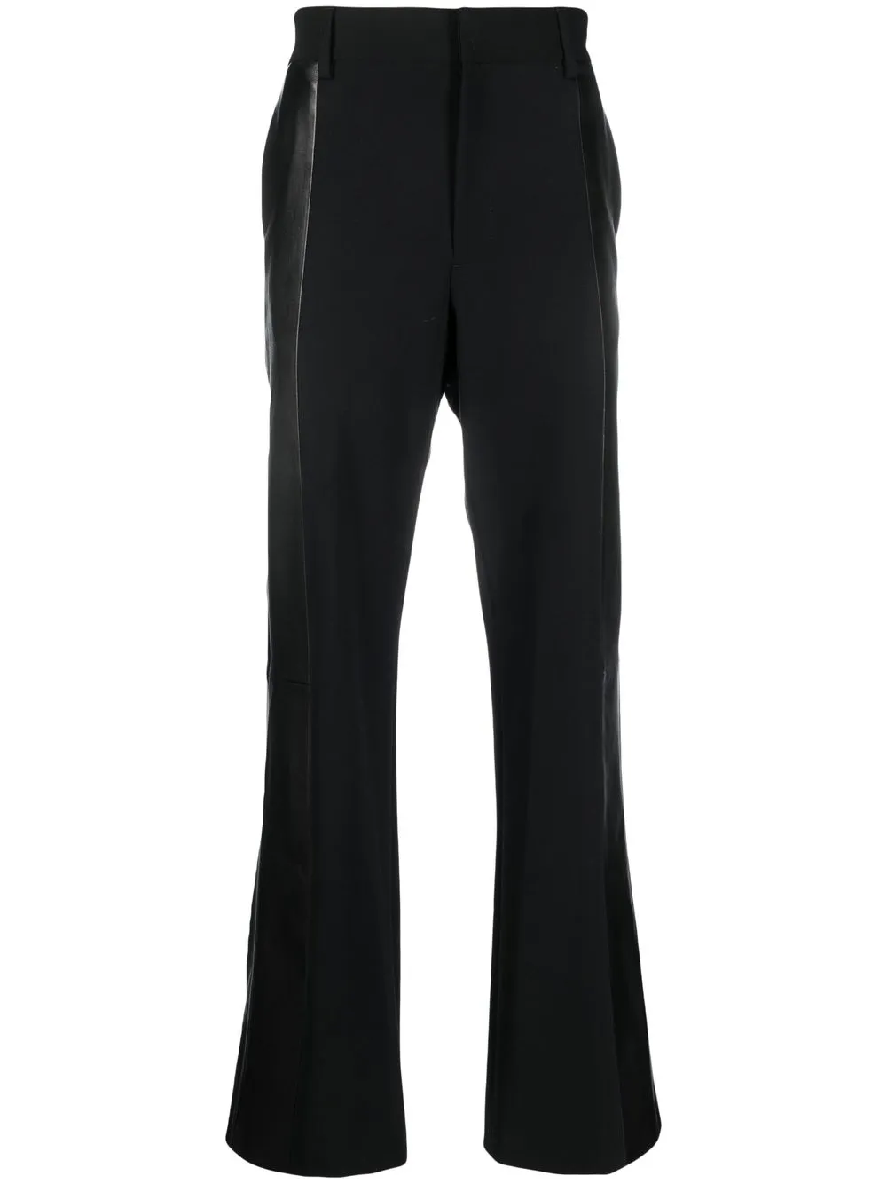 

AMBUSH leather-embellished tailored trousers - Black