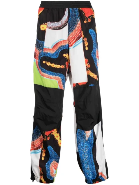 AMBUSH abstract-pattern paneled track pants