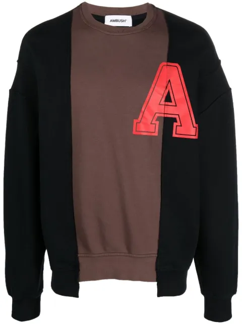 AMBUSH letter-print long-sleeve sweatshirt