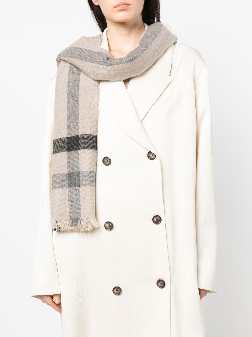 Lorena Antoniazzi frayed-hem Cashmere Scarf - Farfetch