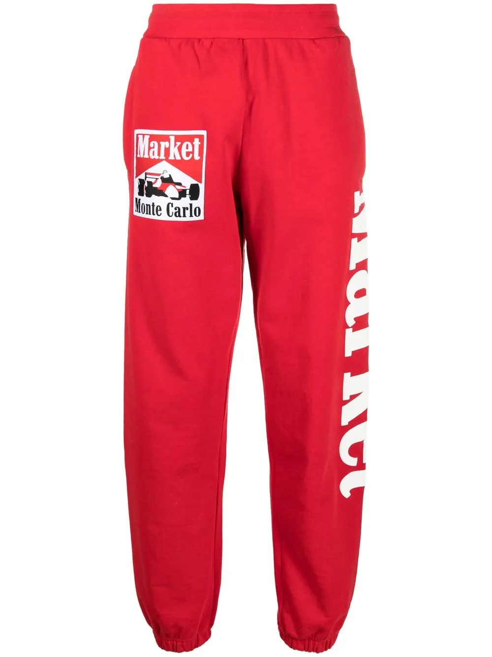 

MARKET logo-print track pants - Red