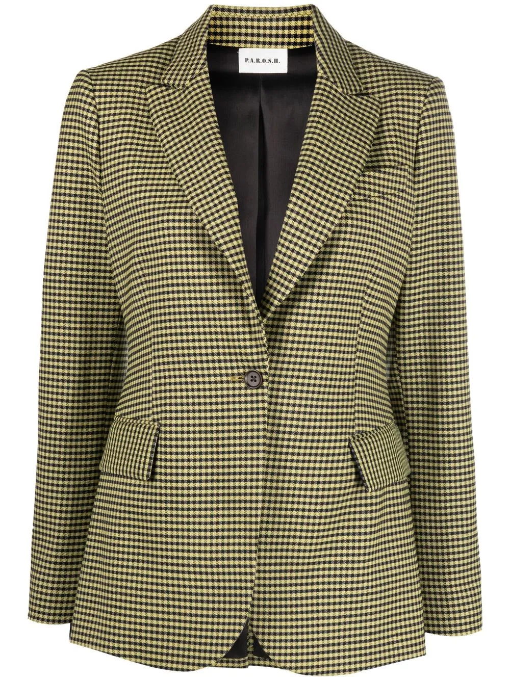 

P.A.R.O.S.H. blazer de vestir a cuadros gingham - Amarillo