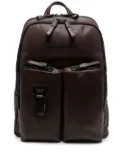 PIQUADRO logo-plaque detail backpack - Brown