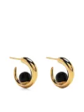 KHIRY Tiny Isha Gold Vermeil Onyx Hoops