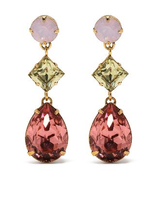 Jennifer Behr Helena Crystal Drop Earring - Farfetch