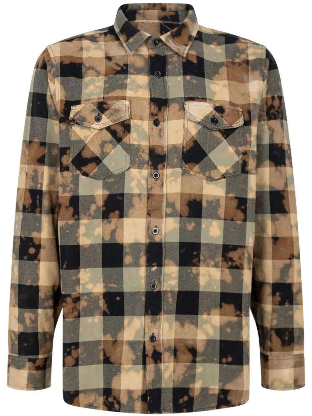 

Anti Social Social Club Dialtone tie-dye flannel shirt - Brown