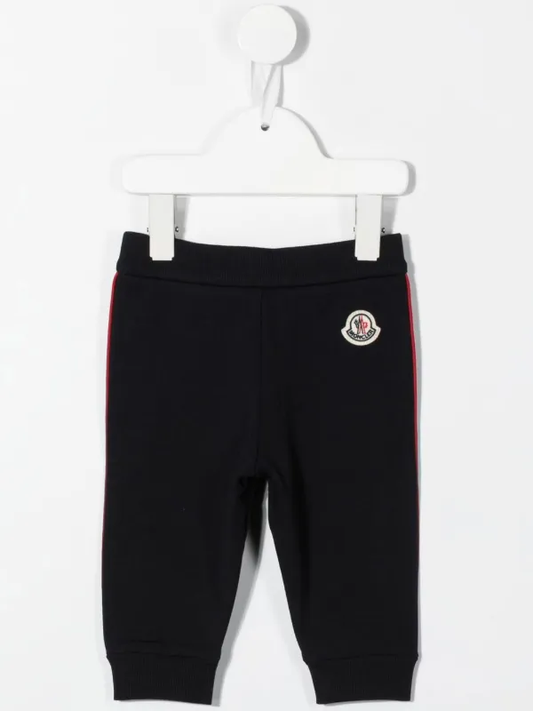 Moncler Enfant side stripe Tracksuit Trousers Blue FARFETCH AE