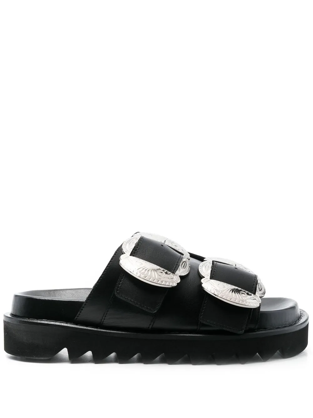 

Toga Pulla buckle-detail open-toe sandals - BLACK LEATHER