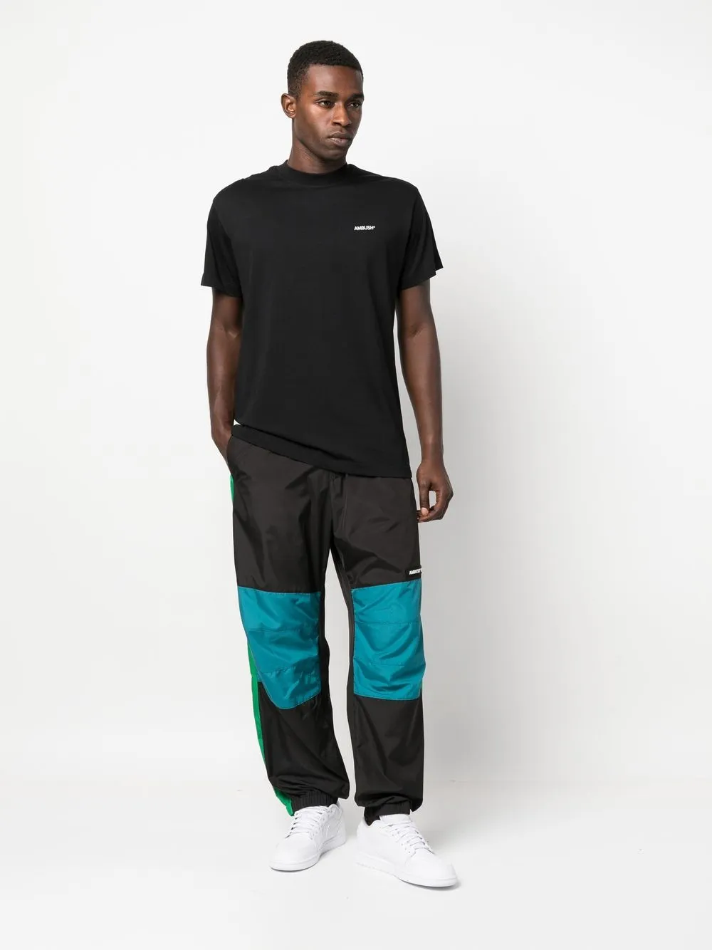 Ambush Cotton Logo T-shirt Round Neck In Black