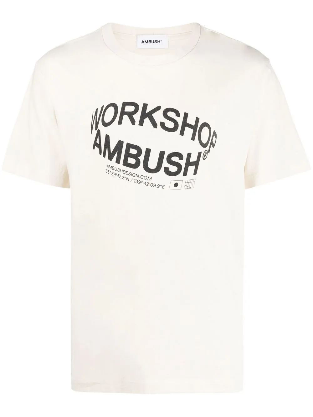 

AMBUSH graphic-print cotton T-shirt - OFF WHITE BLACK