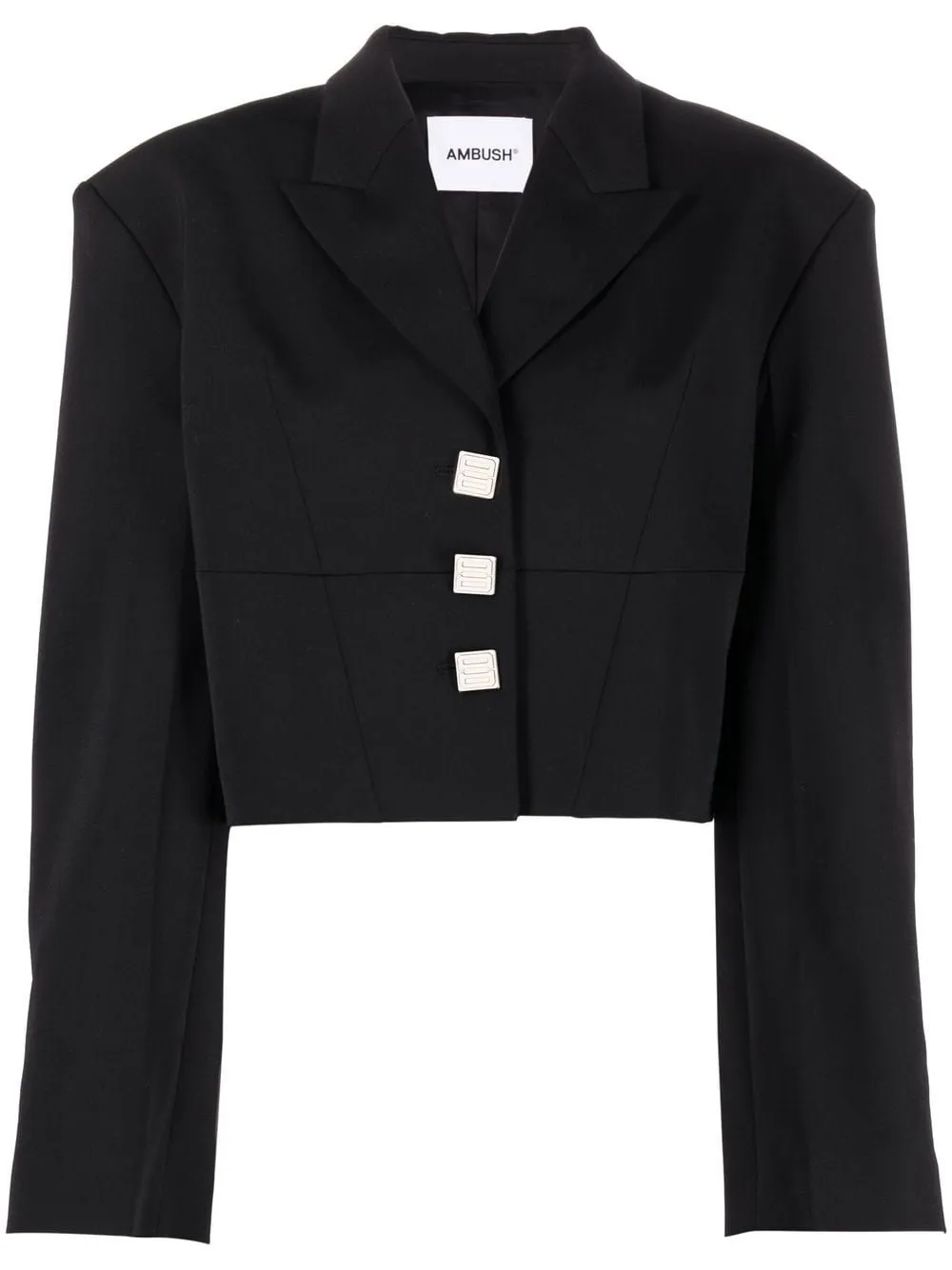 

AMBUSH cropped single-breasted blazer - BLACK NO COLOR