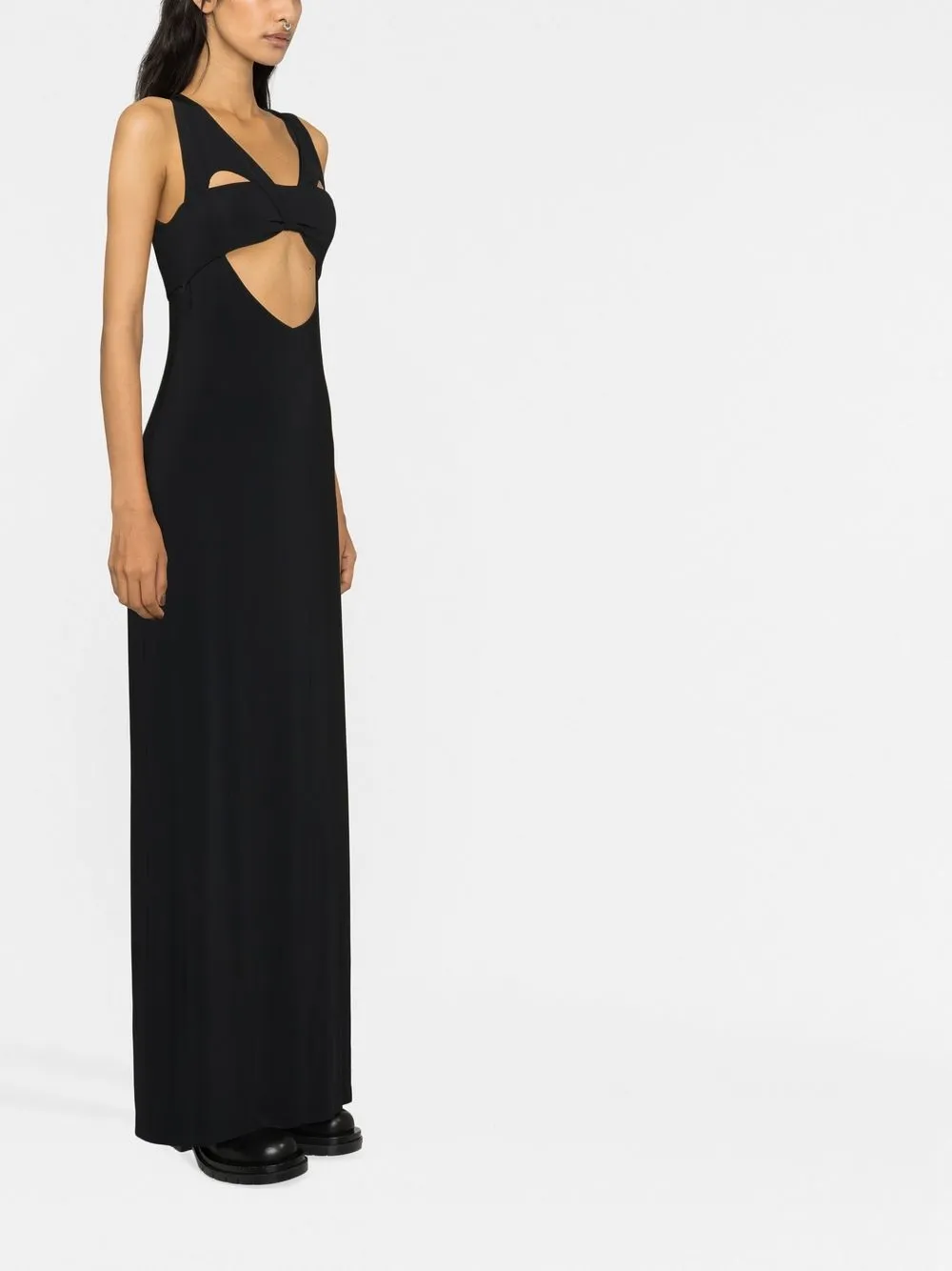  Ambush Maxikleid Mit Cut Outs   Schwarz 