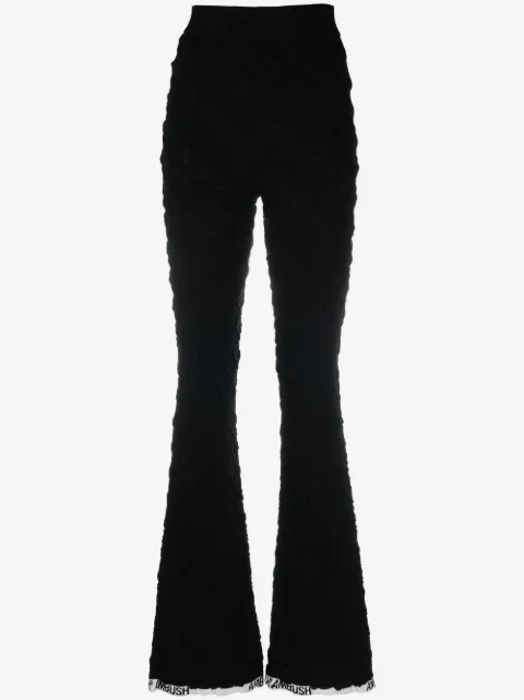 AMBUSH pantalon évasé à motif monogrammé