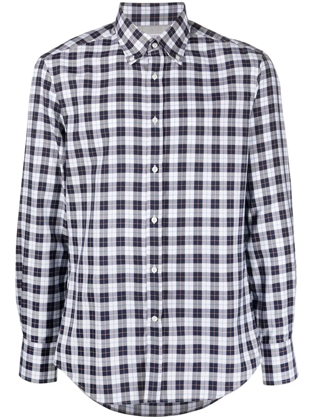 

Brunello Cucinelli check-print button-down shirt - Blue