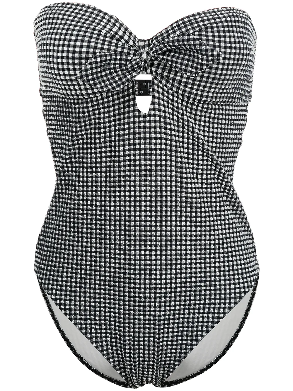 

ZIMMERMANN Lyre gingham-patterned swimsuit - Black