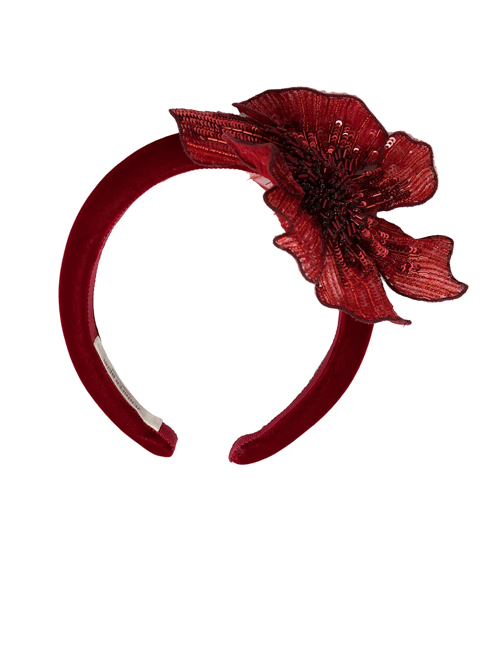 

Jennifer Behr diadema Mariana con aplique floral - Rojo