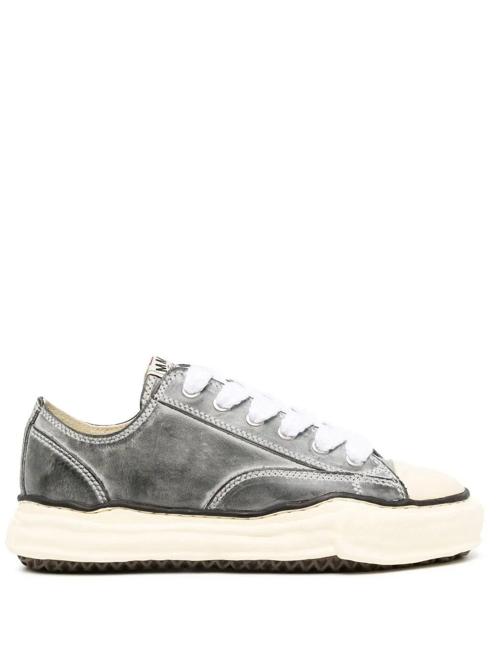 

Maison Mihara Yasuhiro tenis bajos con agujetas - Gris