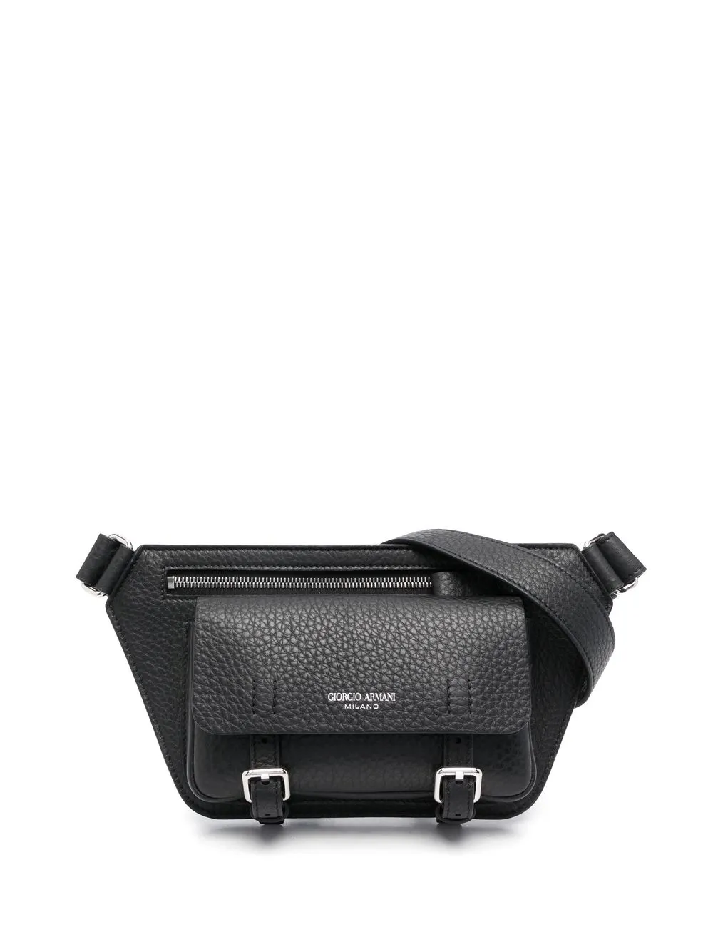 

Giorgio Armani cangurera con logo estampado - Negro