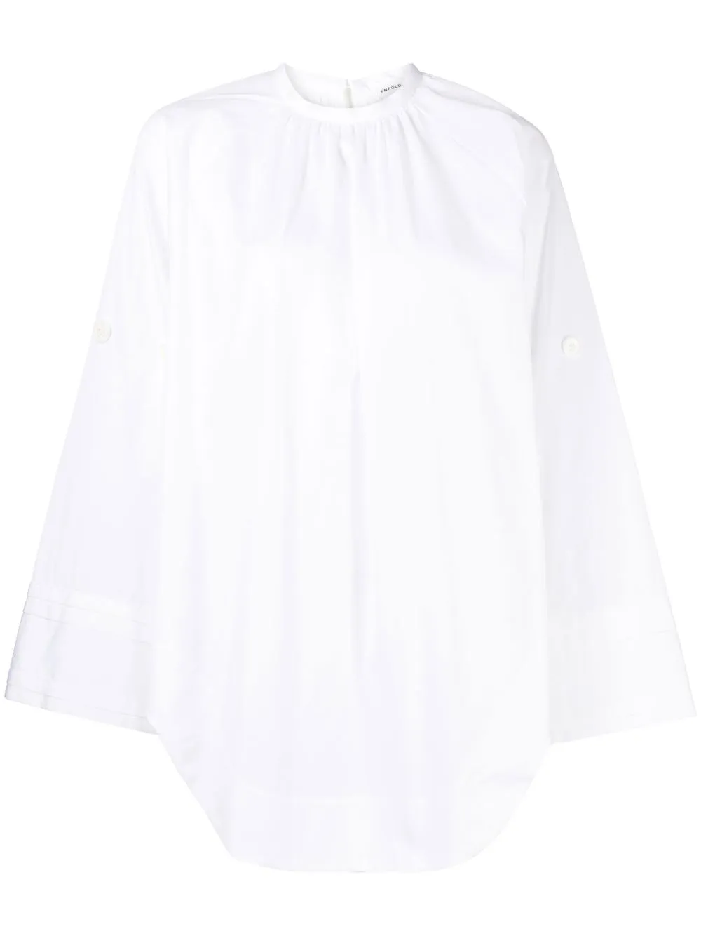 

Enföld blusa de manga ancha - Blanco