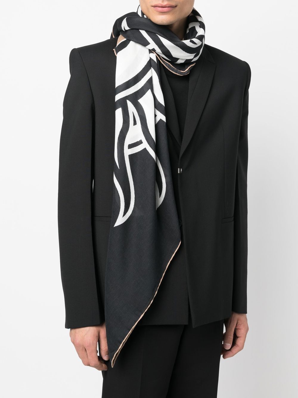 Image 2 of Givenchy logo-print scarf