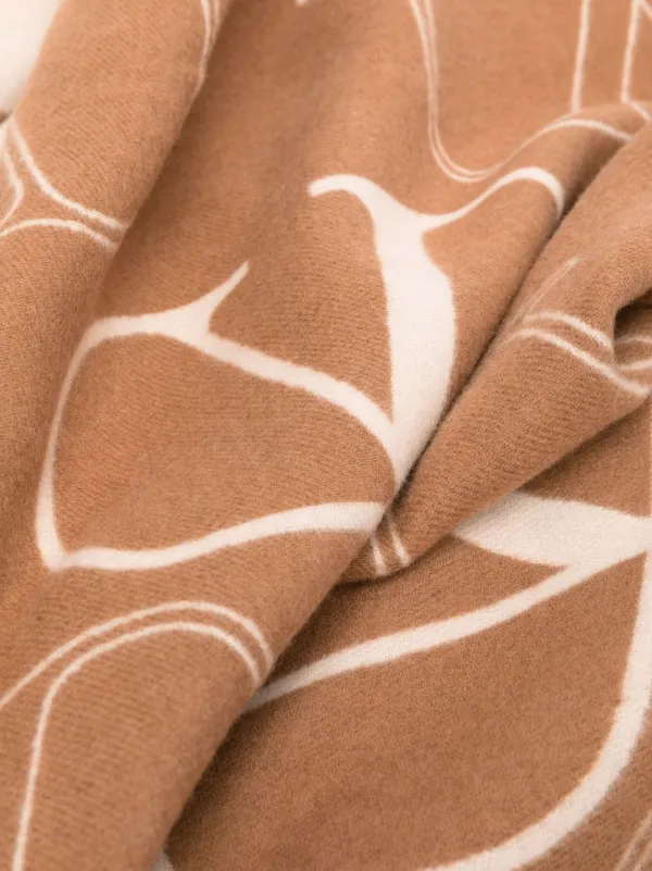 【関税&送料込】Valentino Garavani Scarfs Beige Valentino Garavani VLogo Signature jacquard-knit Scarf