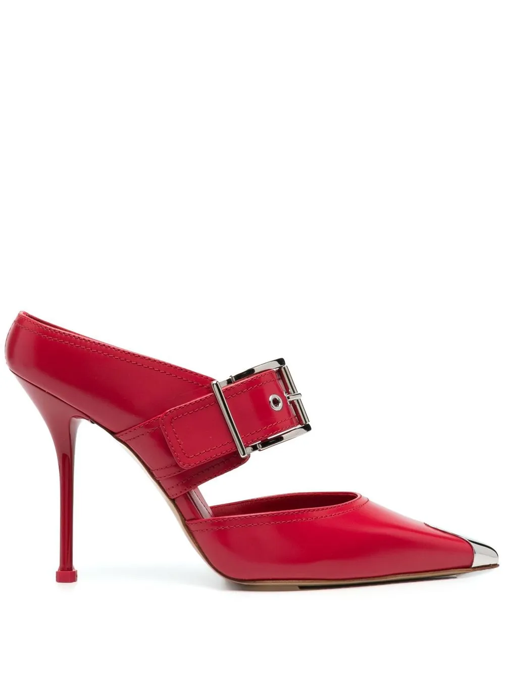 

Alexander McQueen zapatillas Punk estilo mules con tacón de 100mm - Rojo