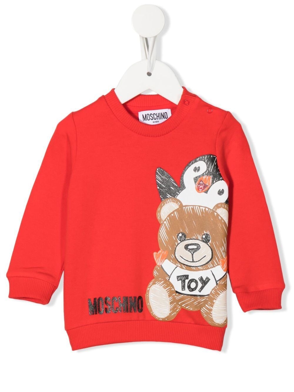 Moschino Kids Teddy logo-print Sweatshirt - Farfetch