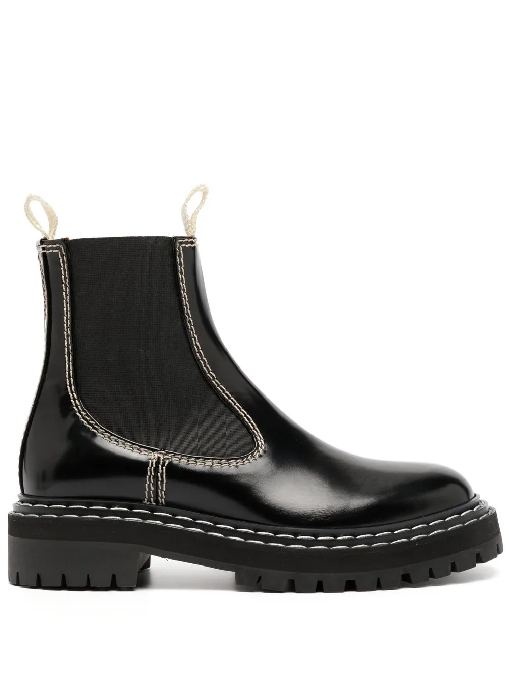 

Proenza Schouler Contrast-Stitch leather Chelsea boots - Black