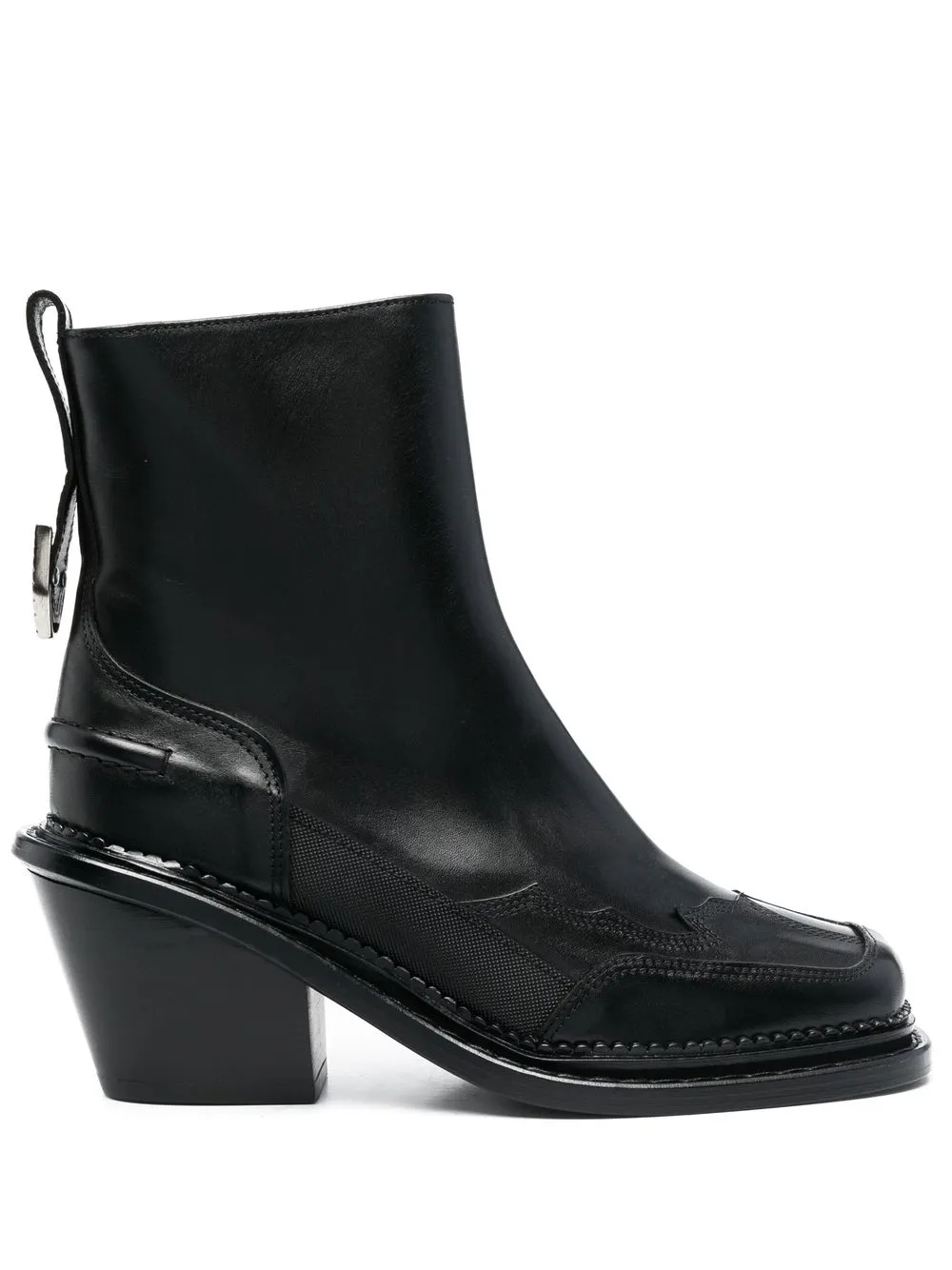 

Toga Pulla square toe 85mm heeled boots - Black