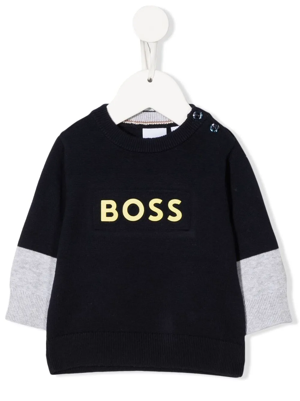 

BOSS Kidswear suéter con logo estampado - Azul