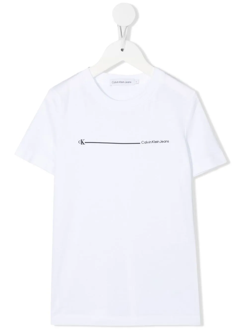 

Calvin Klein Kids playera con logo estampado - Blanco