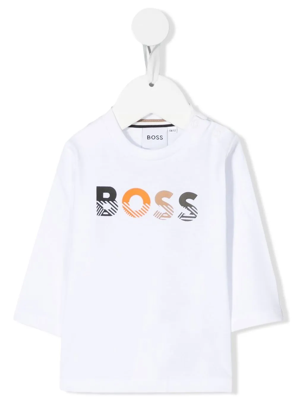 

BOSS Kidswear playera manga larga - Blanco