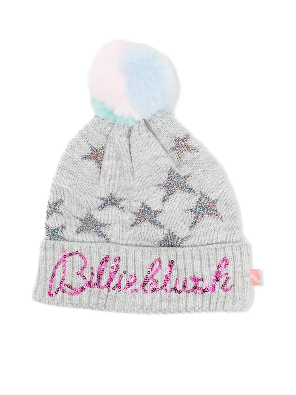 

Billieblush gorro con logo de lentejuelas - Gris