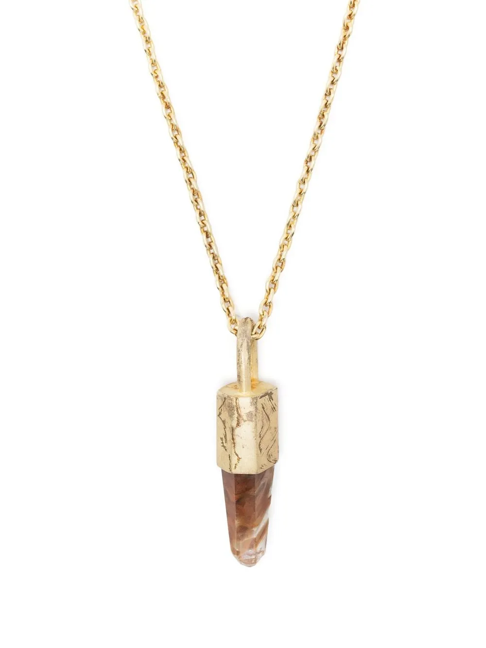 

Parts of Four Talisman quartz pendant necklace - Gold