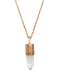 Parts of Four Talisman quartz pendant necklace - Pink