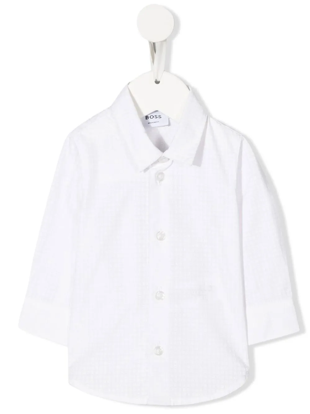 

BOSS Kidswear camisa con logo estampado - Blanco