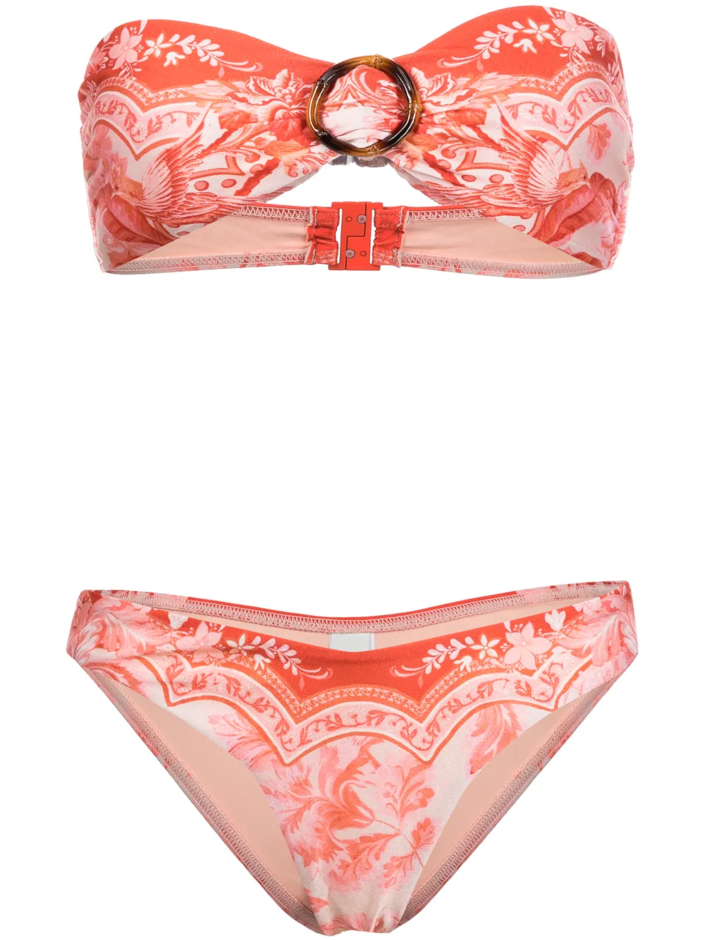 

ZIMMERMANN Lyre bandeau bikini - Red
